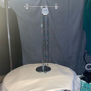 Apt. 9 Silver Jewelry Stand with Blue Beads